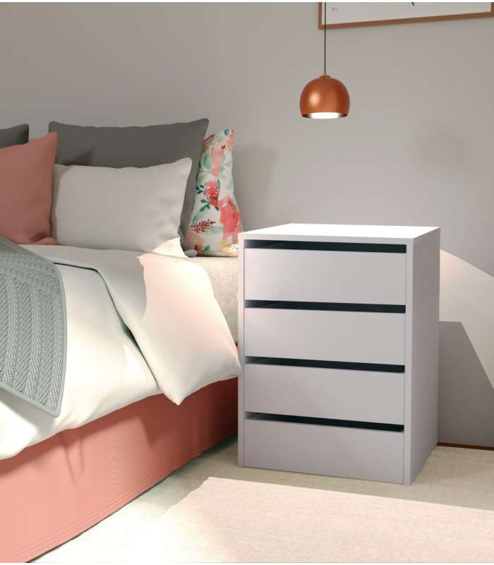 Bloc-tiroirs Turin pour armoire de 100 cm en deux couleurs.