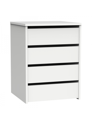 Cajonera blanca Turin, 63.5x46x45 cm, moderna