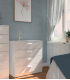 MD BLOCK Comoda 4 white drawers - Comodas and
