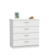 MD BLOCK Comoda 4 white drawers - Comodas and
