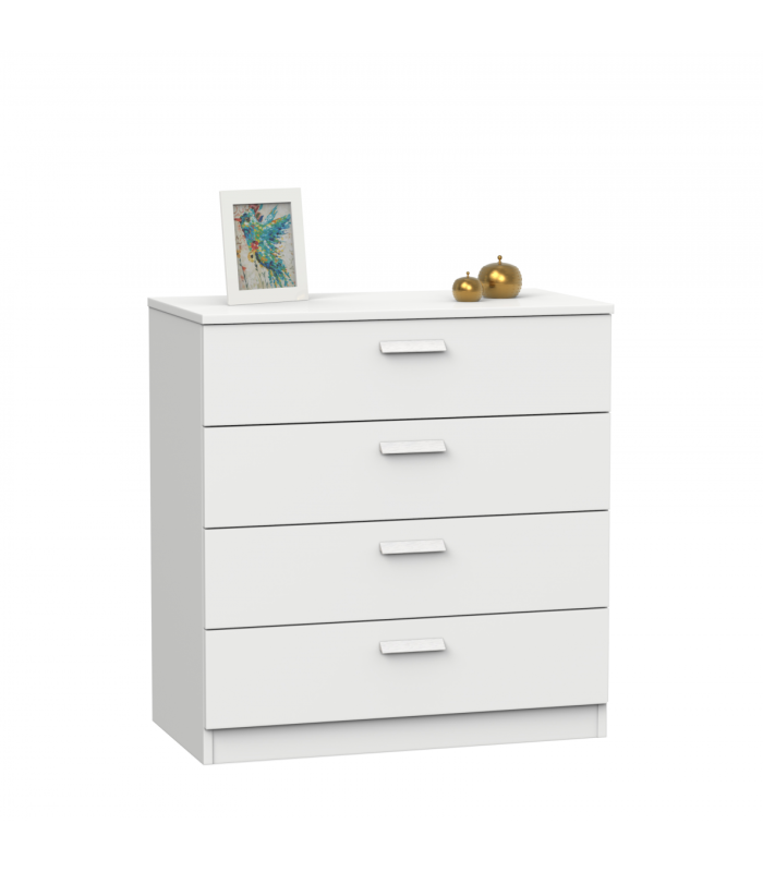MD BLOCK Comoda 4 white drawers - Comodas and
