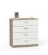 MD BLOCK Comoda 4 white drawers - Comodas and
