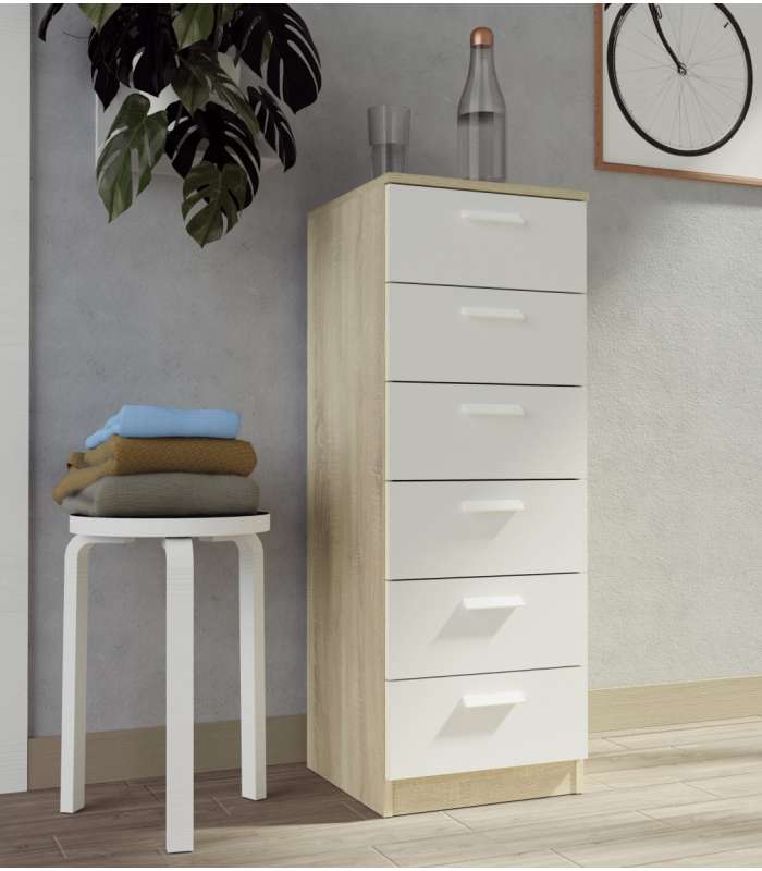 Elegância e funcionalidade em uma sinfonia de 6 gavetas