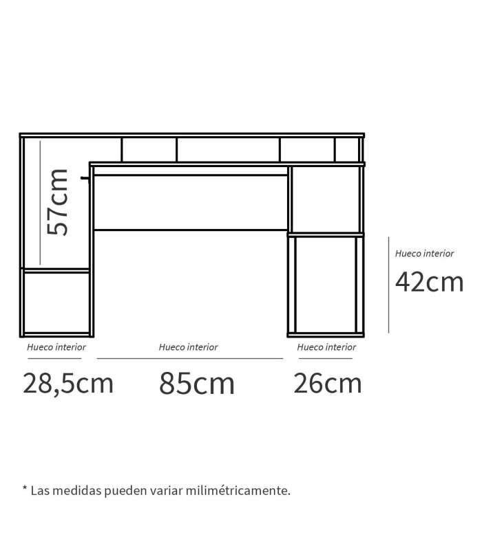 Ptarch Bureau en chêne de Turin et blanc. -