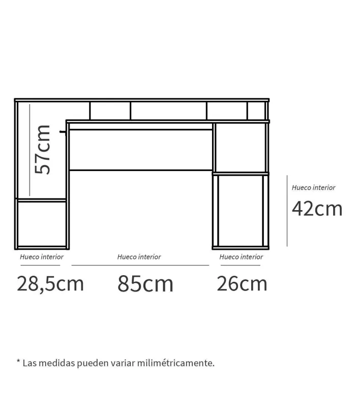 Ptarch Turin oak and white office table. -