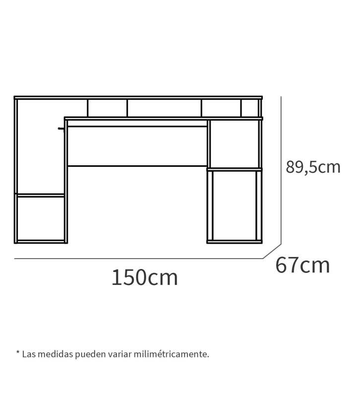 Ptarch Bureau en chêne de Turin et blanc. -