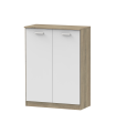 cópia do armário sob multiúso Tibete 2 portas dobrável mate branco finish, 101 cm (alta)74 cm (largura)37 cm (largo)
