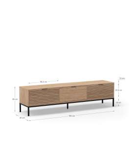 Mkric MUEBLE TV MONTE 1 PTA CORR/2C 160 CM GRIS