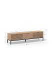 copy of Mueble aparador modelo Doric 3 puertas 3 cajones interiores acabado blanco, 46cm(ancho) 70cm(alto) 150cm (largo)