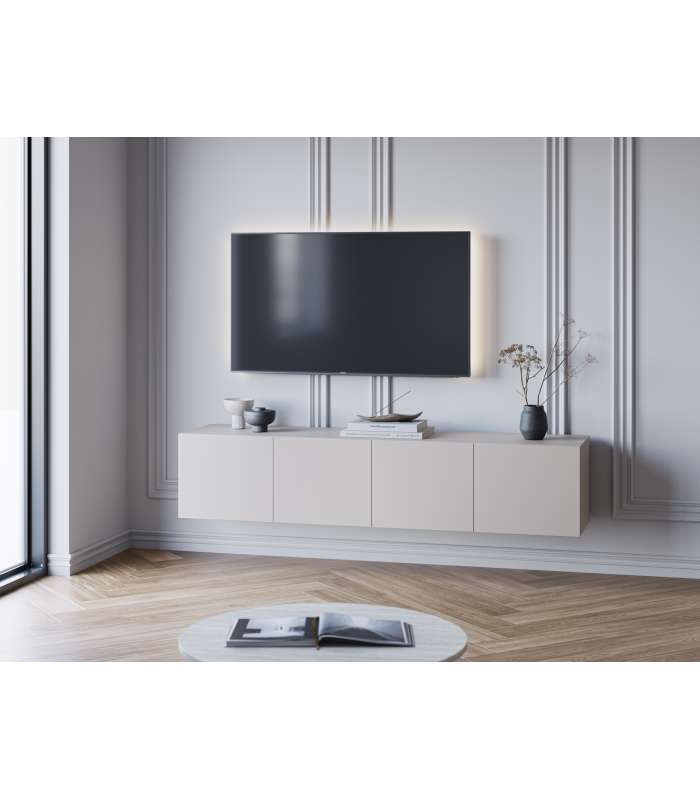 Mkric MUEBLE TV MONTE 1 PTA CORR/2C 160 CM GRIS