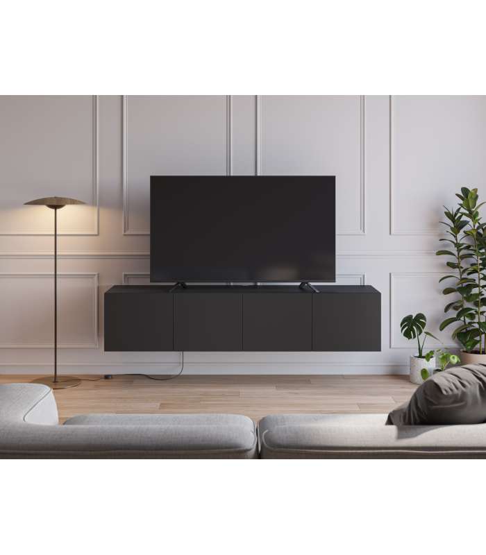 Mueble aparador modelo Doric 3 puertas 3 cajones interiores acabado blanco.