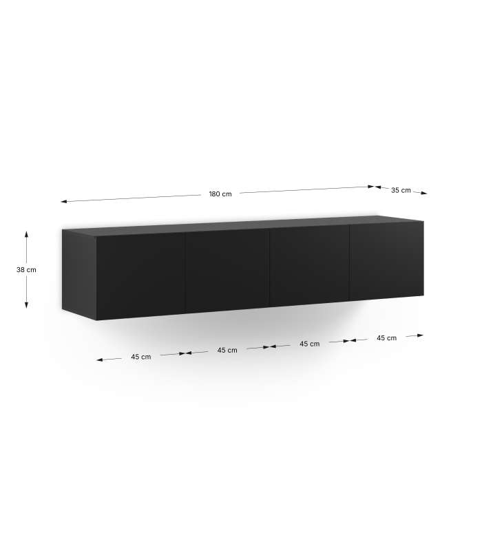 Mueble aparador modelo Doric 3 puertas 3 cajones interiores acabado blanco.
