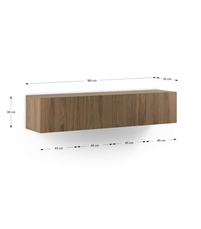 Mkric MUEBLE TV MONTE 1 PTA CORR/2C 160 CM GRIS