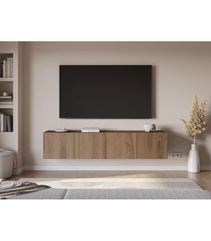 Mkric MUEBLE TV MONTE 1 PTA CORR/2C 160 CM GRIS