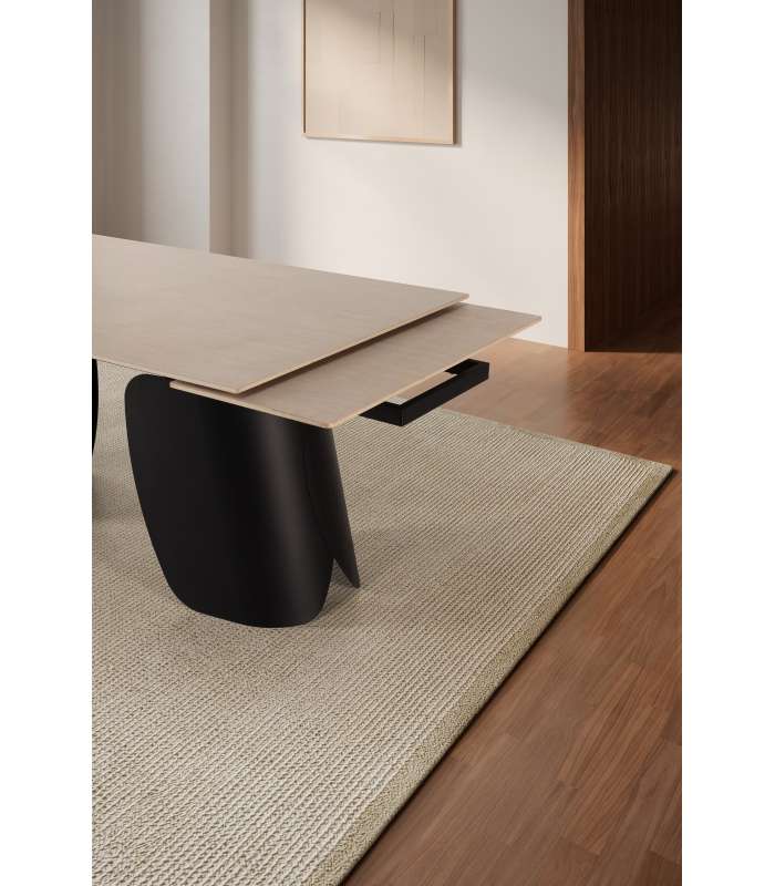 Mesa para comedor extensible Md-Dimitri acabado roble.