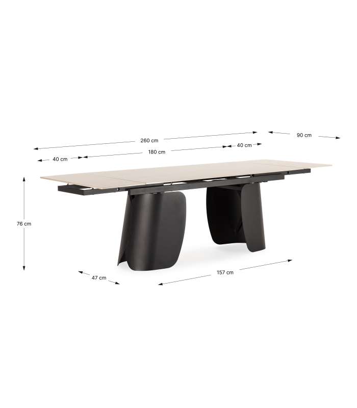 Mesa extensible moderna para comedor elegante y funcional