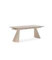 Mesa para comedor extensible Md-Erica acabado travertine, 180/260cm(ancho) 76cm(altura) 90cm(fondo).