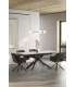 Mesa extensible Darío blanca y negra, 160/200 cm