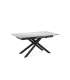 Mesa extensible Darío blanca y negra, 160/200 cm