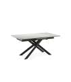 Mesa para comedor extensible Md-Darío acabado blanco mate, 160/200cm(ancho) 76cm(altura) 89.50cm(fondo).