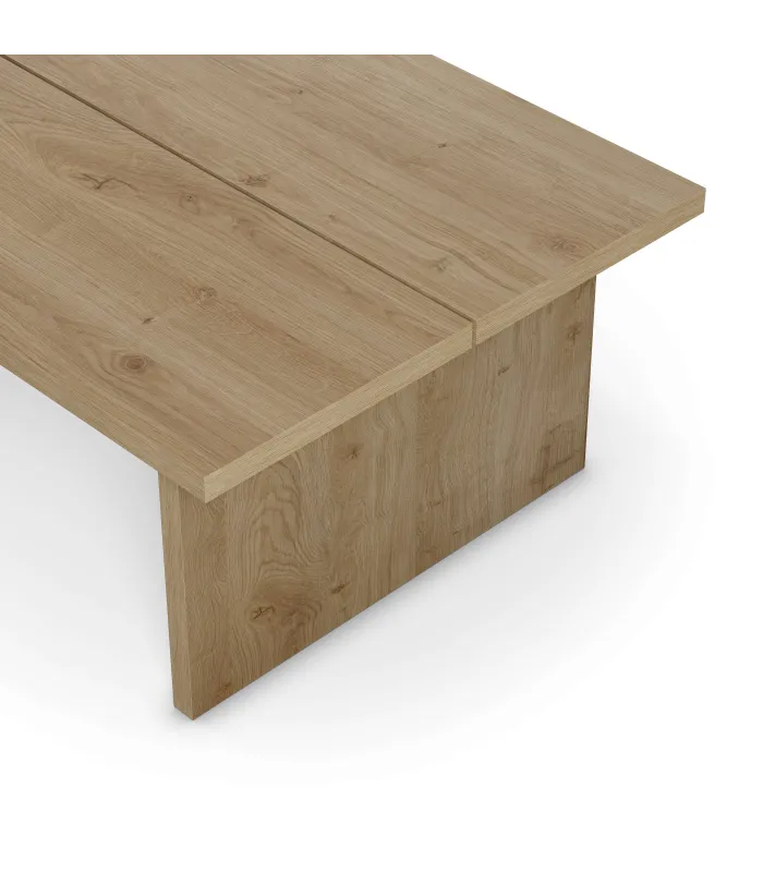 Mesa para comedor extensible Md-Dimitri acabado roble.