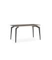 Mesa para comedor fija Md-Iker acabado negro, 140cm(ancho) 77cm(altura) 80cm(fondo).