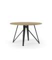 Mesa para comedor redonda fija Md-Saúl acabado roble cadiz, 120cm(ancho) 75cm(altura) 120cm(fondo).