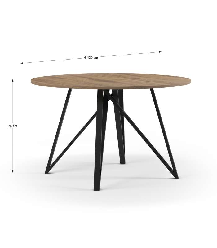 Mesa redonda fija para comedor Md-Victor elegante diseño.