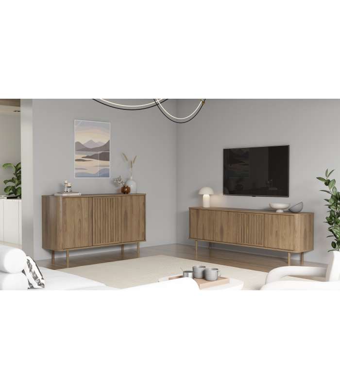Mkric MUEBLE TV MONTE 1 PTA CORR/2C 160 CM GRIS