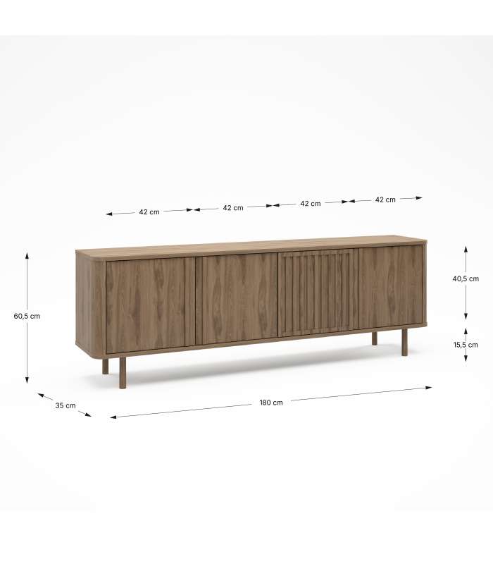 Mkric MUEBLE TV MONTE 1 PTA CORR/2C 160 CM GRIS