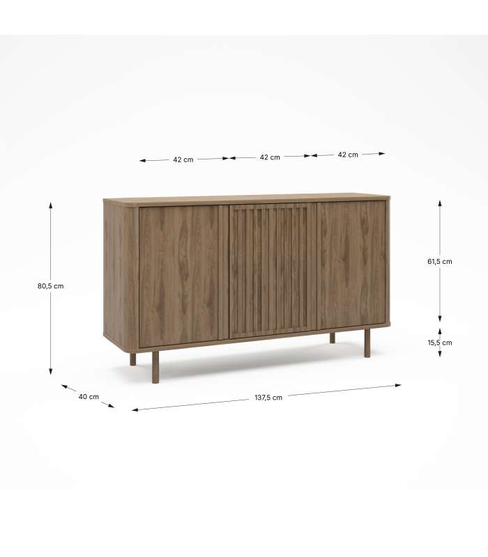 Mkric MUEBLE TV MONTE 1 PTA CORR/2C 160 CM GRIS