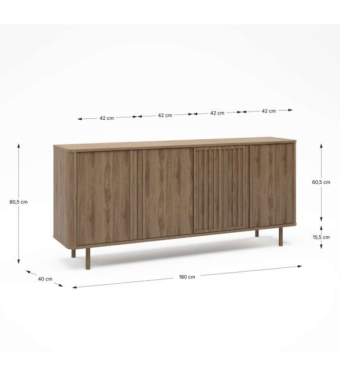 Mkric MUEBLE TV MONTE 1 PTA CORR/2C 160 CM GRIS