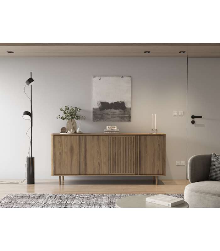 Mkric MUEBLE TV MONTE 1 PTA CORR/2C 160 CM GRIS