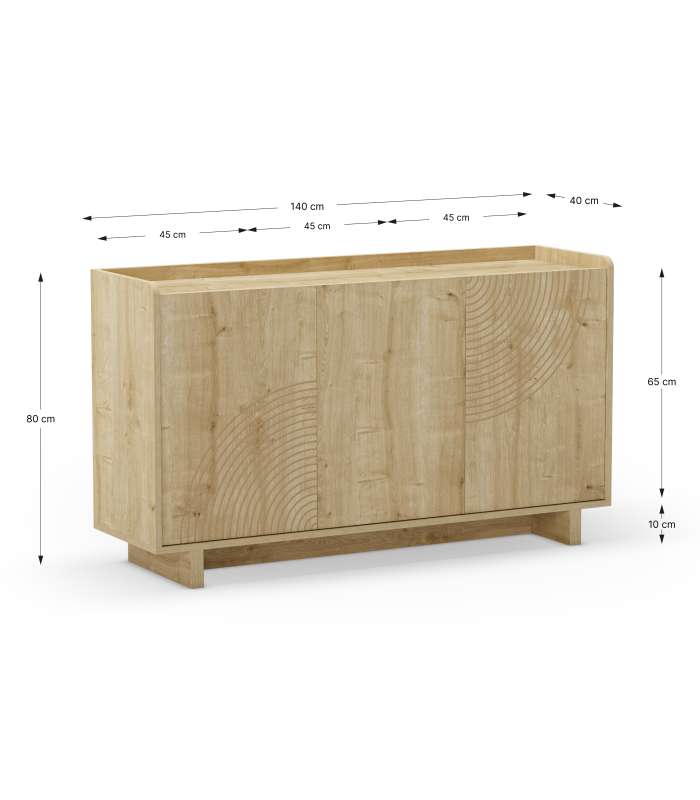 Mkric MUEBLE TV MONTE 1 PTA CORR/2C 160 CM GRIS