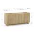 Mueble aparador modelo Doric 3 puertas 3 cajones interiores acabado blanco.