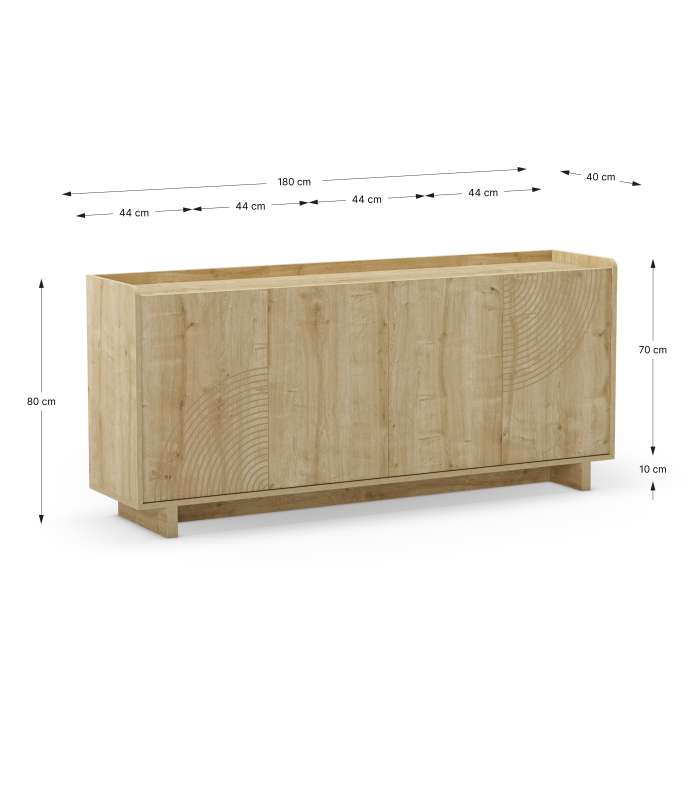 Mkric MUEBLE TV MONTE 1 PTA CORR/2C 160 CM GRIS