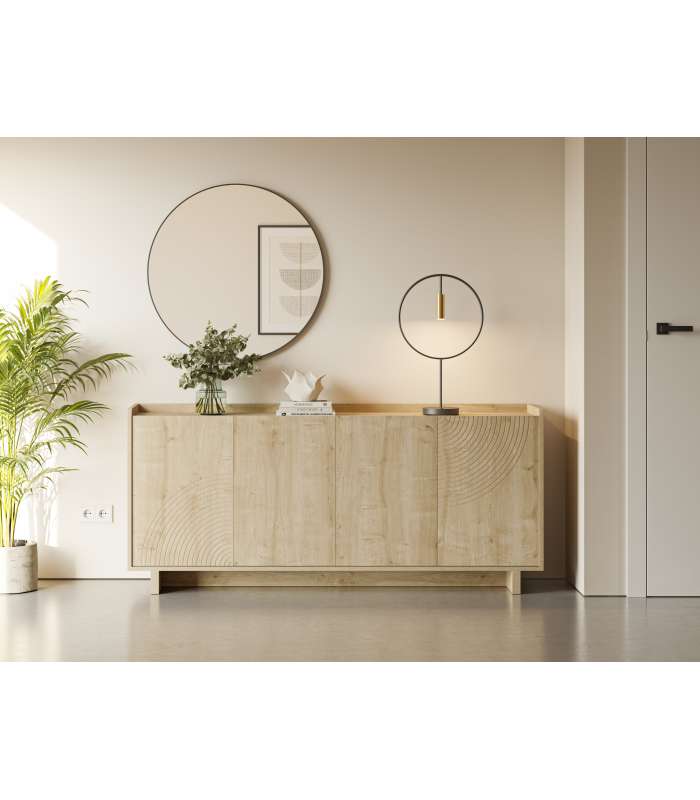 Mkric MUEBLE TV MONTE 1 PTA CORR/2C 160 CM GRIS
