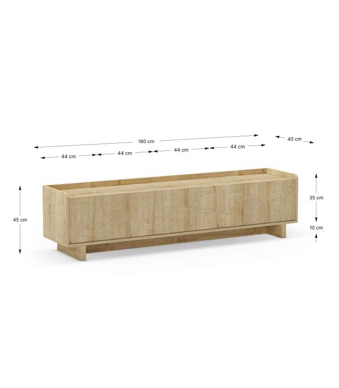 Mkric MUEBLE TV MONTE 1 PTA CORR/2C 160 CM GRIS