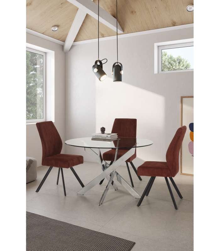 Lot de 2 chaises modèle Mali finition verte 79 cm (hauteur) 45 cm (largeur) 48 cm (longueur)