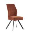Pack de 2 sillas md-Pau tapizado textil teja, 98cm(alto) 45cm(ancho) 60cm(largo)