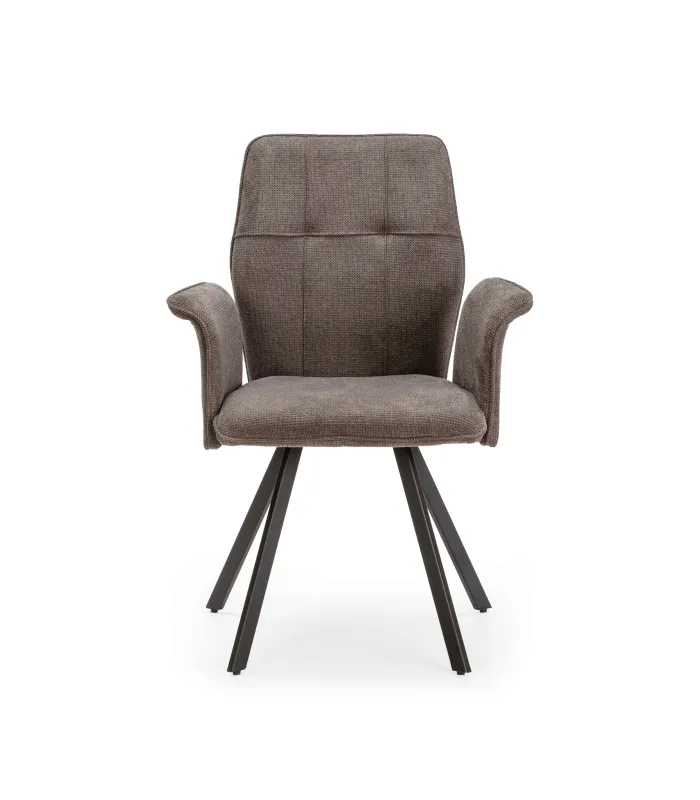 Pack de 2 sillones Unai gris oscuro, diseño moderno