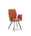 Pack de 2 sillones modelo Unai tapizado textil marrón, 89cm(alto) 60cm(ancho) 62cm(largo)