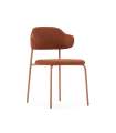 Pack de 4 sillas md-Joel tapizado textil terracota, 78cm(alto) 51cm(ancho) 53cm(largo)