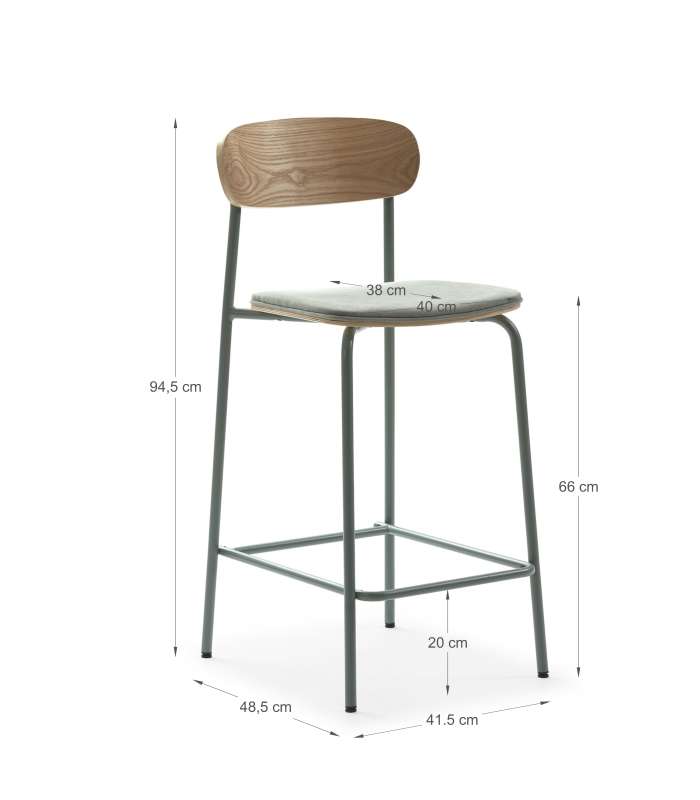 Buy SILLA MALI VERDE/PATA NEGRA 2P/CAJA