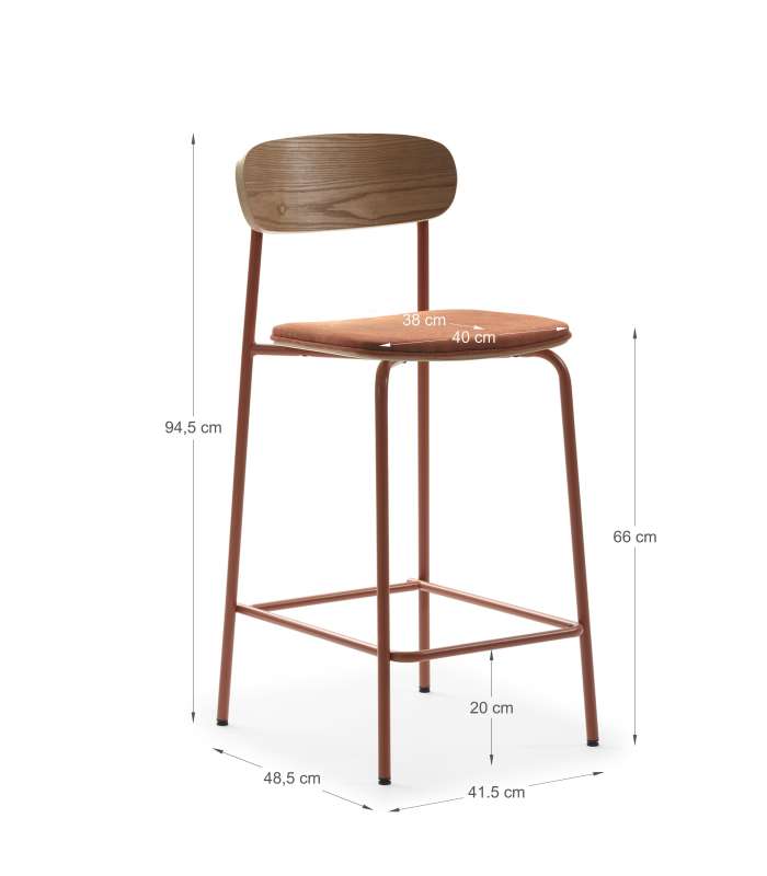 Lot de 2 chaises modèle Mali finition verte 79 cm (hauteur) 45 cm (largeur) 48 cm (longueur)