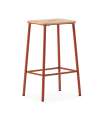 Pack de 2 taburetes modelo Pol acabado roble/teja, 65cm(alto) 30cm(ancho) 42cm (largo)