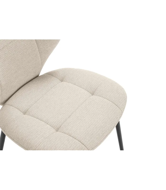 Pack de 2 sillas Belinda tapizadas en beige