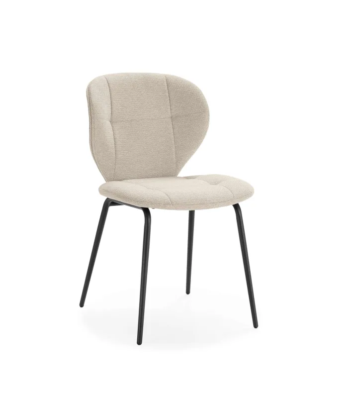 Pack de 2 sillas Belinda tapizadas en beige