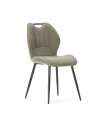 Pack de 4 sillas md-Omar tapizado textil verde/negro, 86cm(alto) 48cm(ancho) 58cm(largo)