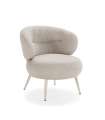 Sillón modelo Teo tapizado textil beige, 72.5cm(alto) 70cm(ancho) 73.5cm(largo)